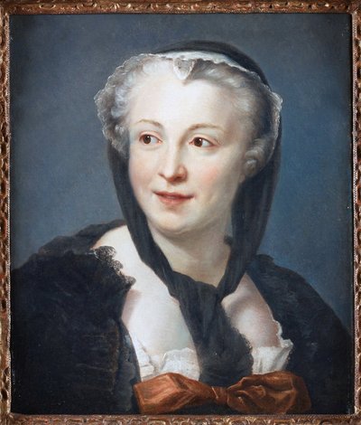 Portret van de romanschrijfster Francoise de Graffigny door Maurice Quentin de La Tour