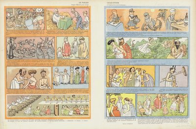 Het collectivistische paradijs. Illustratie voor Le Rire door Maurice Radiguet