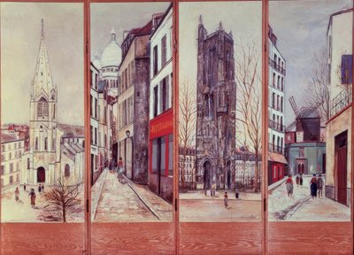 DE PARAVENT – 20e EEUW door Maurice Utrillo