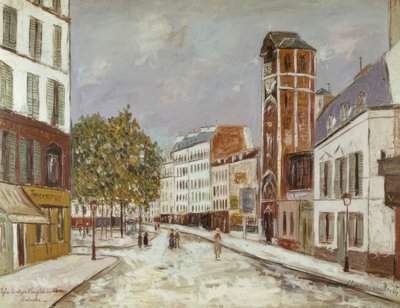 Place des Abbesses door Maurice Utrillo