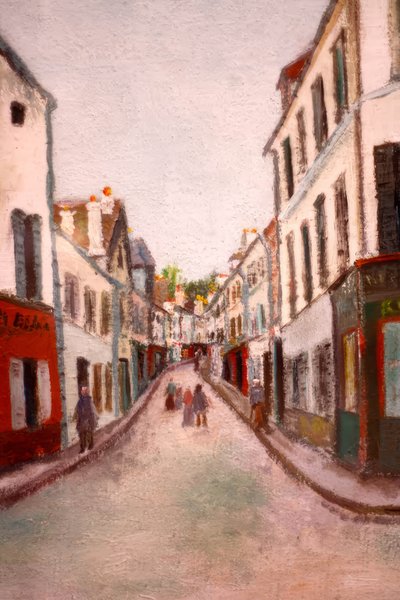 Straat in Pontoise door Maurice Utrillo