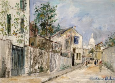 Straat van de Drinkplaats door Maurice Utrillo