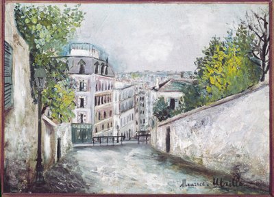 Rue du Mont-Cenis, Montmartre door Maurice Utrillo