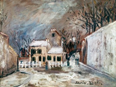 Sneeuw op de Montmartre door Maurice Utrillo