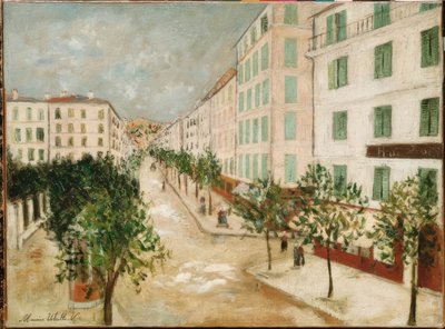 Straat in Corte, Corsica/1913 door Maurice Utrillo