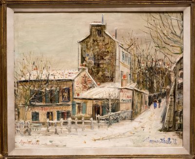 Het behendige konijnencabaret in Montmartre door Maurice Utrillo