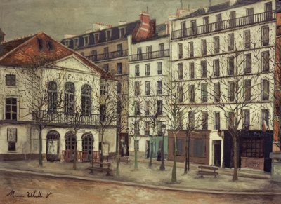 Theater van het Atelier door Maurice Utrillo