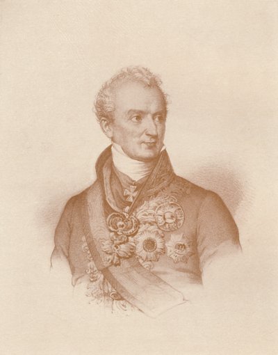 Prins Clemens Wenzel Nepomuk Lothar Von Metternich-Winneburg door Maurin