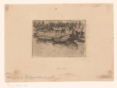 Boot in de Bickersgracht, Amsterdam door Maurits van der Valk (signed by artist)