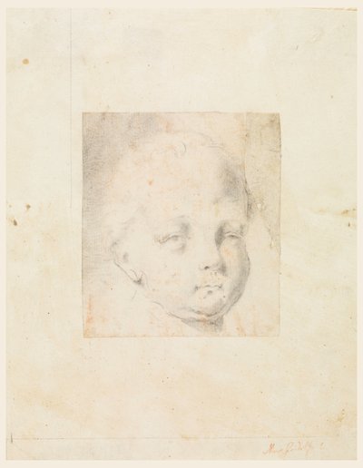 Tekening, Studie: Hoofd van een jongen, 1810-34 door Mauro Gandolfi