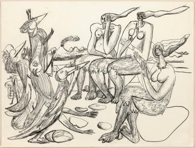 Vogelspel door Max Beckmann