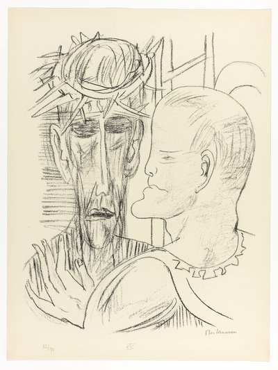 Christus en Pilatus, plaat 15 uit Day and Dream door Max Beckmann