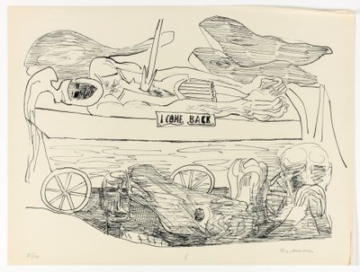 Droom van oorlog, plaat 10 uit Day and Dream door Max Beckmann