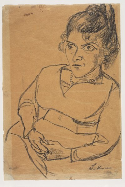 Fridel Battenberg, Halbfigur, sitzend door Max Beckmann