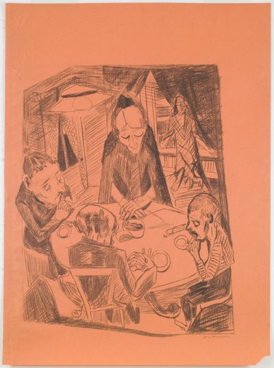 Hunger, Platte 5 aus dem Portfolio „Hölle“ door Max Beckmann