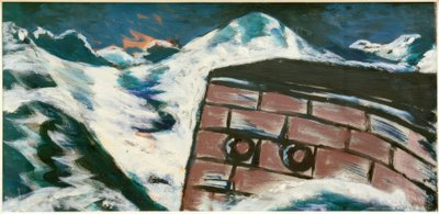 Aanlegsteiger in Storm door Max Beckmann