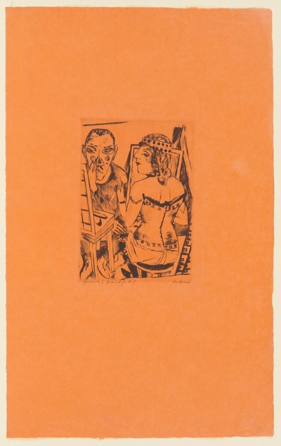Tafel 2 der Serie: Jährlicher Jahrmarkt door Max Beckmann