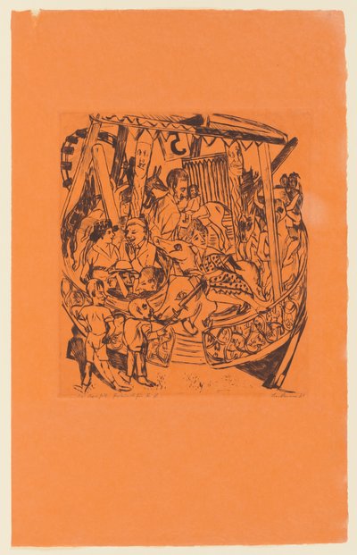 Tafel 7 der Serie: Jahrmarkt door Max Beckmann