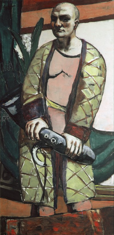 Zelfportret met een saxofoon door Max Beckmann