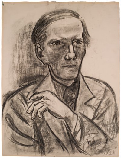Schets voor „Portret van Fred Conway“ door Max Beckmann