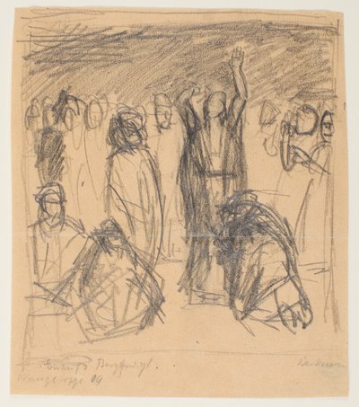 Schets voor de Bergrede door Max Beckmann