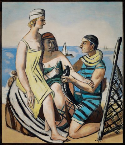 Kleine vis (schilderij op canvas) door Max Beckmann