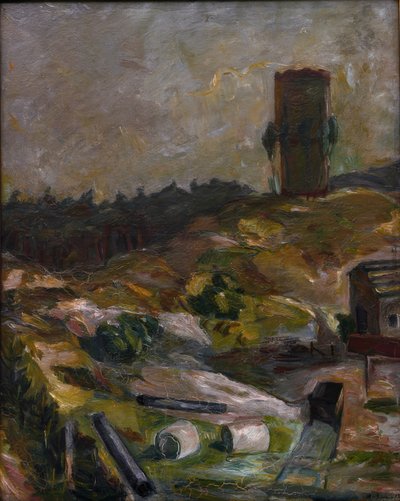 Watertoren in Hermsdorf door Max Beckmann