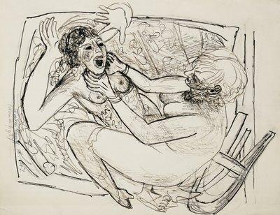 Vechten vrouwen door Max Beckmann