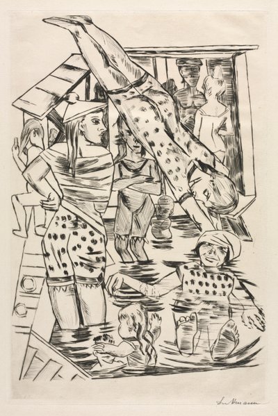 Vrouwenbad door Max Beckmann