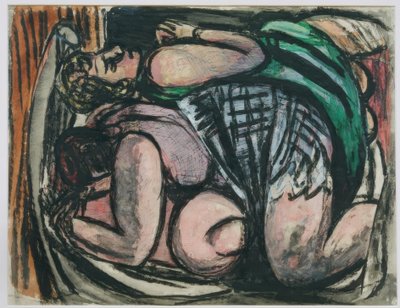 Twee liggende vrouwen door Max Beckmann