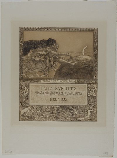 Kaart voor de Gurlitt-tentoonstelling: Verbeelding en het kinderkunstenaar door Max Klinger