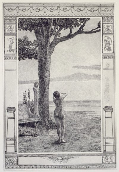 Psyche verlaten, plaat 22 uit de serie „Cupido en Psyche: Opus V” door Max Klinger