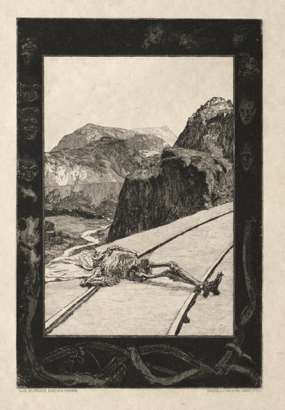 Vom Tode I, Opus II, 1889 Nr. 8 door Max Klinger