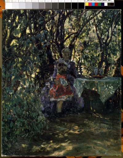 Tuin bij de villa in Wannsee door Max Liebermann
