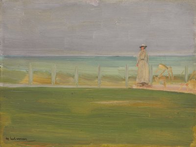 Dame op het strand, 1901 door Max Liebermann