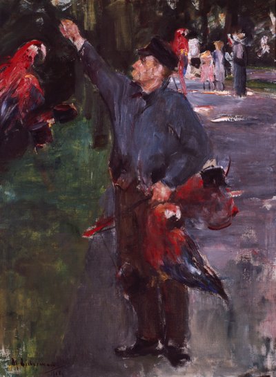 Man met papegaaien door Max Liebermann