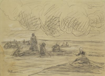 Repareren van de Netten, 1894 door Max Liebermann