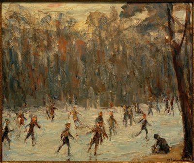 Schaatsers in het Tiergarten door Max Liebermann