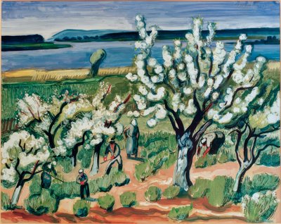 Baumblüte am See von Max Pechstein