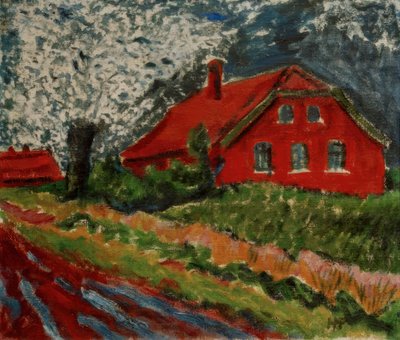 Het rode huis door Max Pechstein