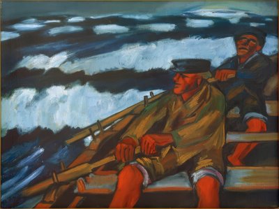 Fischer im Boot von Max Pechstein