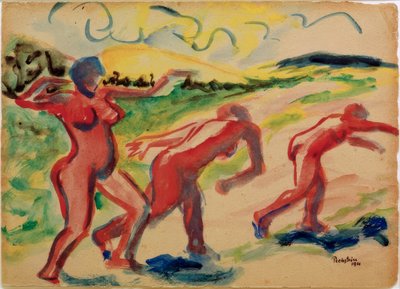 Vrouwen in de duinen door Max Pechstein