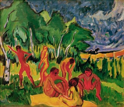 Openlucht door Max Pechstein