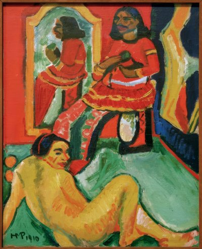 Inder en vrouw door Max Pechstein