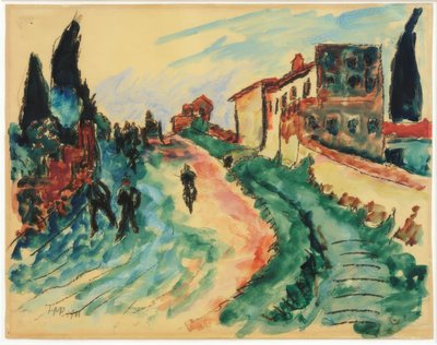 Italiaans landschap door Max Pechstein