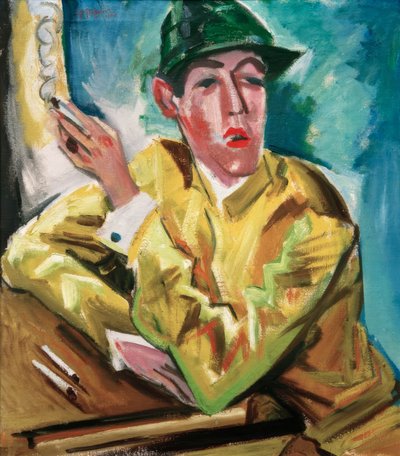Jockey door Max Pechstein