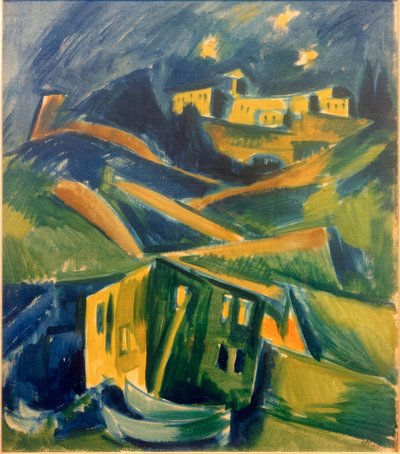 Kust bij Monte Rosso al Mare door Max Pechstein