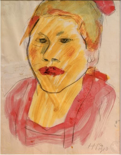 Meisjeskop door Max Pechstein