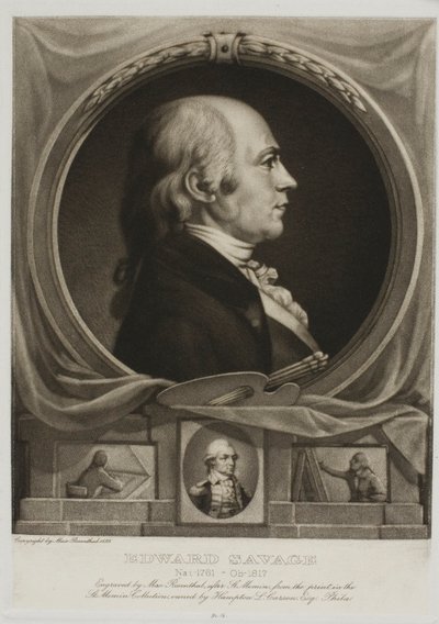 Portret van Edward Savage door Max Rosenthal