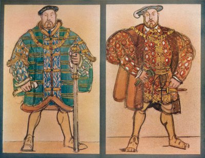 Kostuumontwerpen voor Henry VIII Theatre De L